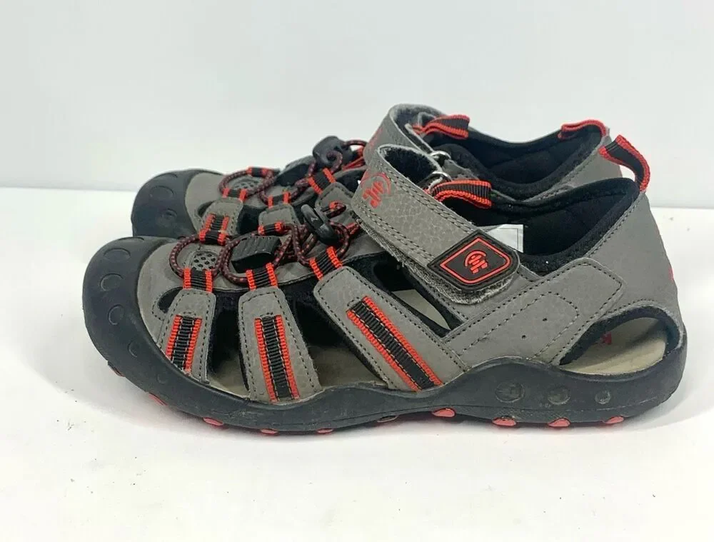Kamik Crab Water Sandals Red Gray Black Little Kids Girls Boys Size 3 Unisex